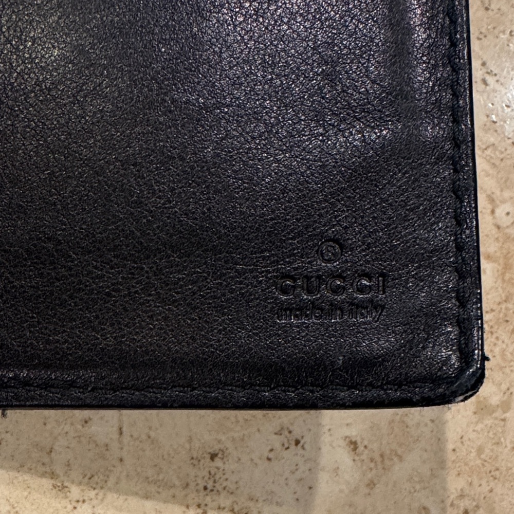 Gucci Black Embossed GG Leather Long Wallet - Picture 3 of 8